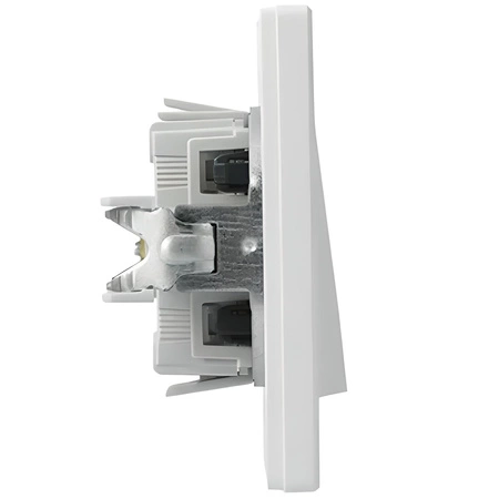 Roletový spínač s rámečkem. dvojitý Asfora. bílý