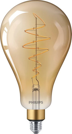 LED žárovka E27 A160 7W = 40W 470lm 1800K Teplá bílá Filament Jantar PHILIPS Stmívatelné
