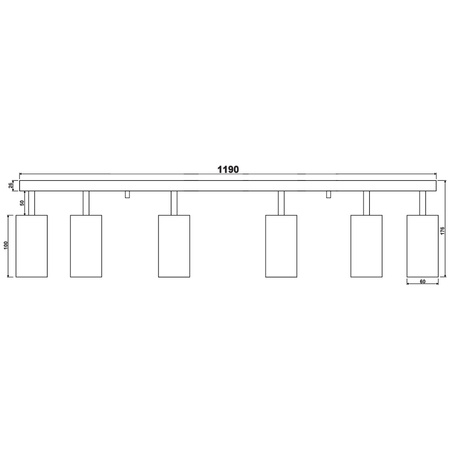 6x GU10 Stropní LED svítidlo, SPOT Reflektor Halogenová Úprava Černá QUALIS LUMILED