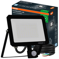 LED reflektor Halogenový venkovní reflektor 50W 6500K 4500lm IP65 se senzorem pohybu a soumraku SENSOR FLOODLIGHT LUX OSRAM