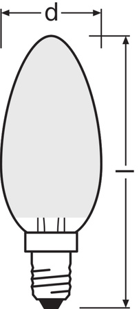 5x LED žárovka E14 B35 4W = 40W 470lm 2700K Teplá bílá 300° OSRAM vlákno
