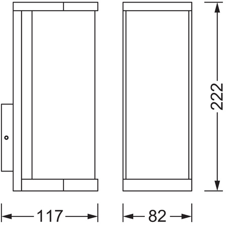 Nástěnné svítidlo E27 IP44 Endura TUBULAR LEDVANCE nástěnné fasádní svítidlo