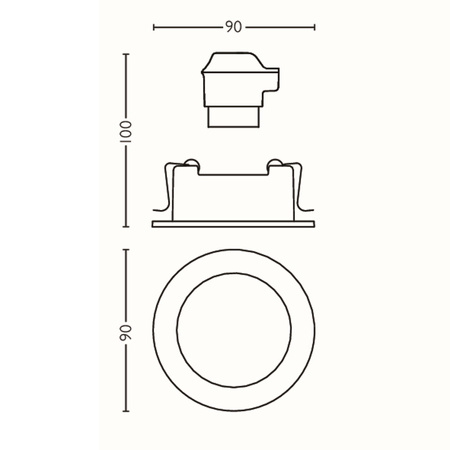 Zásuvné halogenové svítidlo DONEGAL GU10 Round Movable Satin PHILIPS