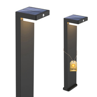Solární zahradní lampa LED Drive-in Dekorativní venkovní pól Hliníkový snímač pohybu USB C
