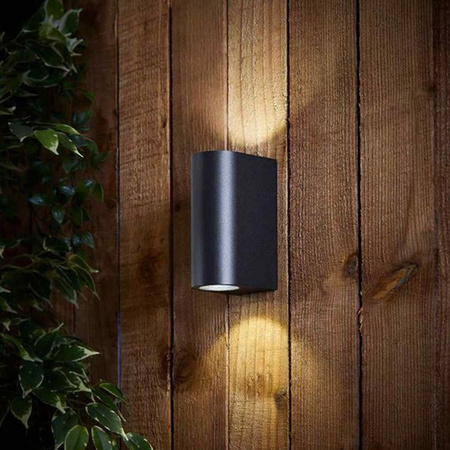 Zahradní nástěnná lampa Venkovní LED fasádní lampa 6W 600lm 2700k teplá bílá Black PELLE Videx