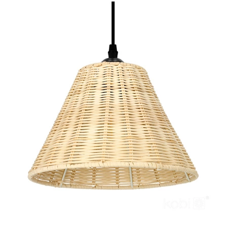 Bambusová závěsná dekorativní lampa Ronda Kobi E27 Beige