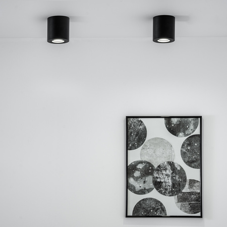 Povrchová montáž HALOGENOVÉ Spot Tuba Pevná EGIO GU10 LUMILED Kulatá IP44 Černá 83mm