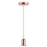 Závěsné svítidlo E27 Chrome Rose Gold stínítko VT-7448 V-TAC
