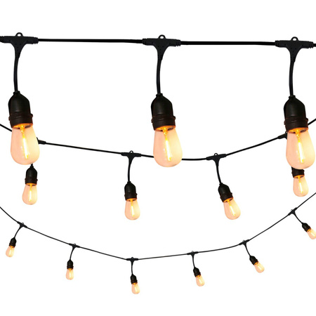 Dekorativní GARDEN GARLAND 5.6m 10xE27 Filament 6W GOLDLUX (Polux)