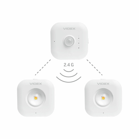 Bezdrátová LED schodišťová světla se senzorem 1W 70lm CCT 90° 750mAh bílá VIDEX