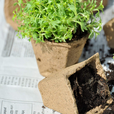 10x rašelinová paleta 3x4 15.5 x 11.5 cm pro výsev sazenic Prošívání Biologicky rozložitelný čtverec