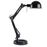 Stolní stolní lampa Školní kancelářská noční lampa Nastavitelná E14 Černá Pixa Kanlux