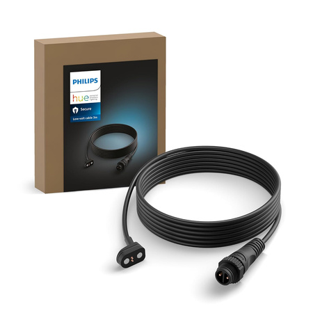 Nízkonapěťový kabel 3 m pro zabezpečené kamery Prodlužovací kabel černý PHILIPS HUE