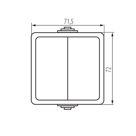 Zásuvkový spínač 10A Square Grey TEKNO Kanlux