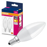 2x LED žárovka E14 B35 7W = 60W 806lm 3000K Teplá bílá 220° OSRAM HODNOTA