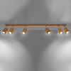 Stropní svítidlo KEKE 6xGU10 Reflektorové halogenové svítidlo 120cm Dub SOLLUX