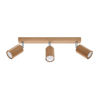 Stropní svítidlo ZEKE 3xGU10 Reflektor Halogenové svítidlo 45cm Dub SOLLUX