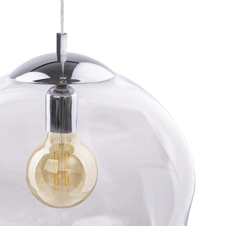 SOL TRANSPARENT závěsné stropní svítidlo stříbrné sklo moderní E27 4262 TK Lighting