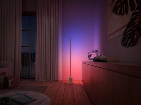 SIGNE GRADIENT LED stojací lampa bílá EU/UK 29W CCT RGB PHILIPS HUE Bluetooth Zigbee