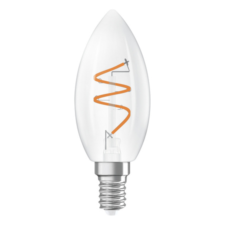 Dekorativní LED žárovka B35 svíčka E14 3,1W = 28W 300lm 2700K teplá bílá CRI90 300° Filament Dimmable Vintage 1906 Osram