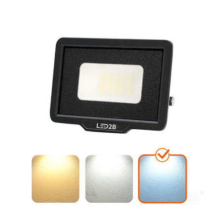 LED reflektor venkovní zahradní 20W 1600lm 6500K studený 120° IP65 černý MH Kobi