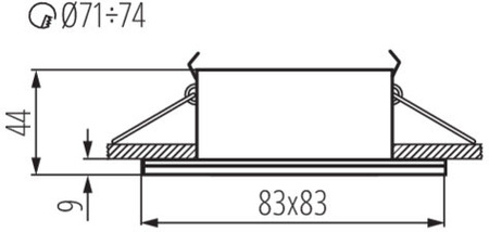 QULES GU10 bílé utěsněné halogenové koupelnové stropní svítidlo Kanlux
