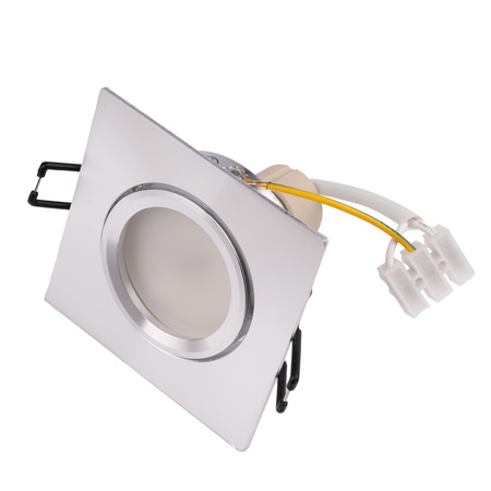 TRIX 3v1 GU10 6W 3000K Silver LUMILED čtvercové pohyblivé halogenové svítidlo k zapuštění do zdi