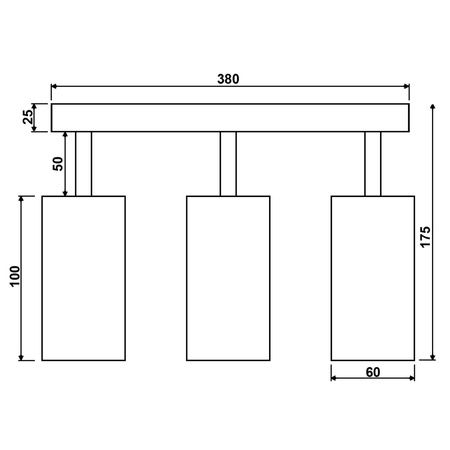 Stropní svítidlo QUALIS SPOT Reflektor Halogenové svítidlo 3xGU10 Bílá