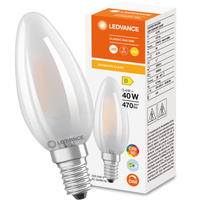 E14 B40 LED žárovka 3.4W = 40W 470lm 2700K Teplá bílá 300° DIM vlákno LEDVANCE