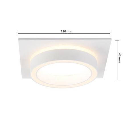 Halogenové bodové svítidlo Arcadio Masterled GX53 Square White Matt pro zápustnou montáž