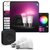 2x LED žárovka E27 A60 8,1W = 75W 1100lm CCT + RGB SMART Smart Bluetooth ZigBee White and Color Ambiance + Bridge PRO Philips HUE