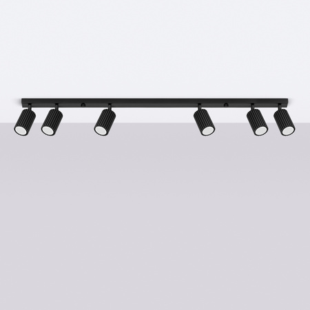 Bodové stropní svítidlo Tuba 6x GU10 Black Carbon Deep Space SL.1585 Sollux