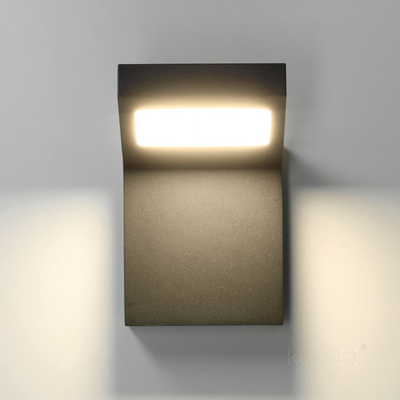 Venkovní nástěnné svítidlo LED 10W 400lm 4000K Neutral IP54 Black Induo Kobi