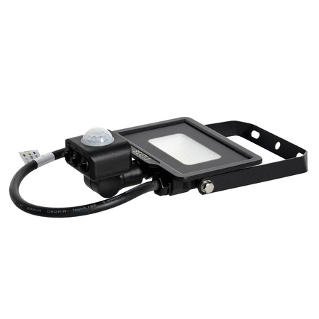 Venkovní LED reflektor 10W 800lm 4000lm Neutrální 120° se senzorem pohybu a soumraku IP65 černý MHC Kobi