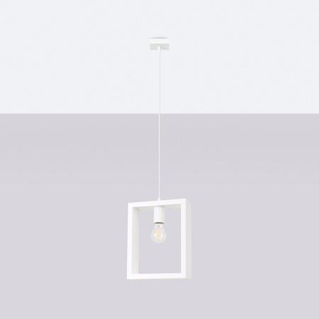 ARIES E27 Bílá skandinávská závěsná lampa SOLLUX