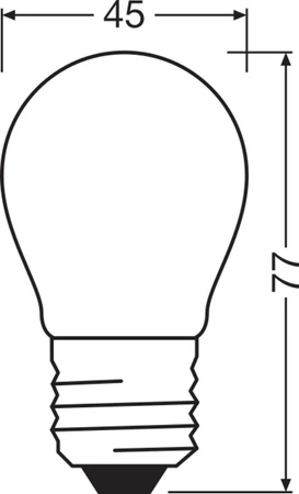 LED žárovka P45 E27 2,8W = 25W 250lm 2700K Teplá bílá FILAMENTNÍ STMÍVATELNÁ LEDVANCE