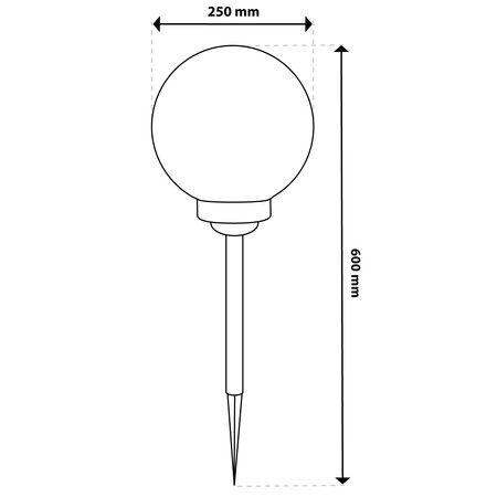 LED ATRIS Solární zahradní lampa poháněná nadzemní bílou koulí 25 cm RGB LUMILED