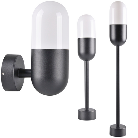 Zahradní sloupek HORTEN 1x E27 44 cm GOLDLUX (Polux) černý 314154