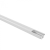Hliníkový rohový LED profil Povrchová montáž Bílá 1m s mléčným stínítkem pro LED pásky + krytky Ecolight řady R