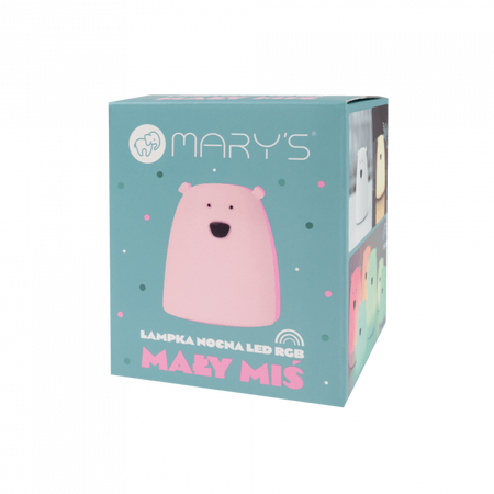 Dětské noční světlo LED 3000K teplá bílá + RGB na baterie Pink MARY'S SMALL TEDdy Bear