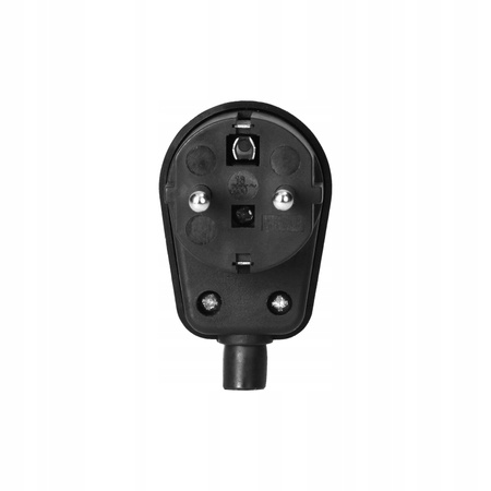 Úhlová elektrická zástrčka UNI-SCHUKO Zástrčka s odnímatelným uzemněním Černá ORNO