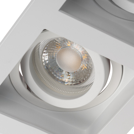 Obdélníkové bílé halogenové svítidlo LED GU5.3 GU10 Aret Kanlux s nastavitelnou plochou pro zapuštěnou montáž