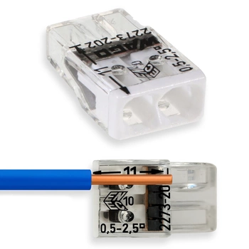 WAGO 2273-202 Quick Connect instalační konektor pro WIRE 2x0.5-2.5mm