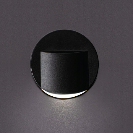 Schodišťové světlo LED 0,8W 15lm 3000K teplá bílá Round Black Erinus Kanlux