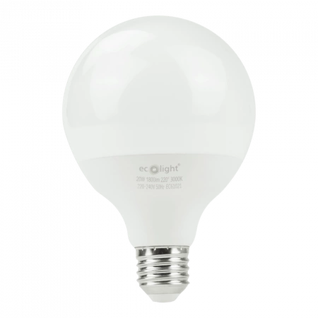 LED žárovka Sphere G95 E27 20W 1800lm 3000K teplá bílá Ecolight