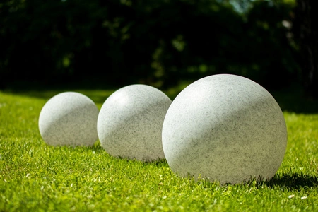 Venkovní zahradní lampa 230V E27 BULL 35cm Kámen