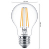 Sada 2x LED Žárovka E27 A60 7W = 60W 806lm 2700K Teplé vlákno PHILIPS
