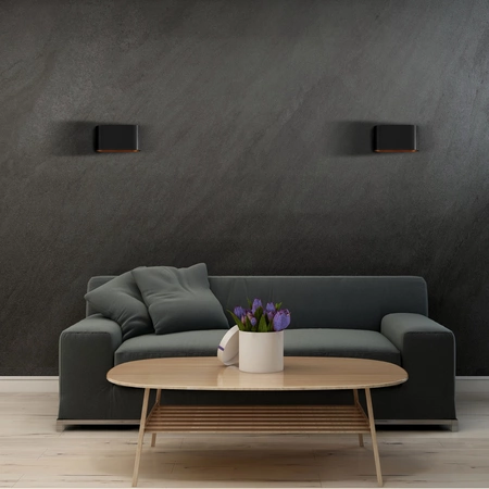 Nástěnné venkovní fasádní svítidlo G9 Black Gold Elissa Sanico Goldlux