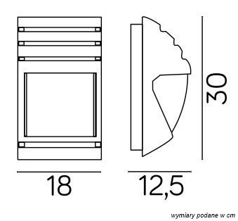 Venkovní zahradní lampa Nástěnná lampa CITY 1836 II BL E27 Su-Ma