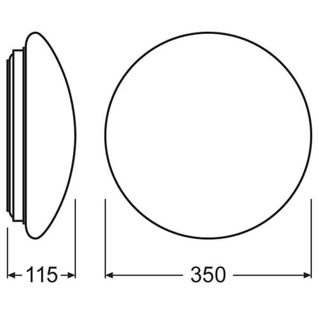 Stropní LED Stropní svítidlo SURFACE CIRCULAR 35 cm 18W 1440lm 4000K IP44 LEDVANCE